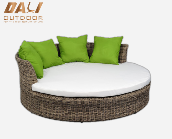Gartenset, Gartenmöbel, Strandkorb, Rattan, für den Außenbereich, rundes Bett, Pool-Lounge, Aluminium-Sonnenliege für den Außenbereich