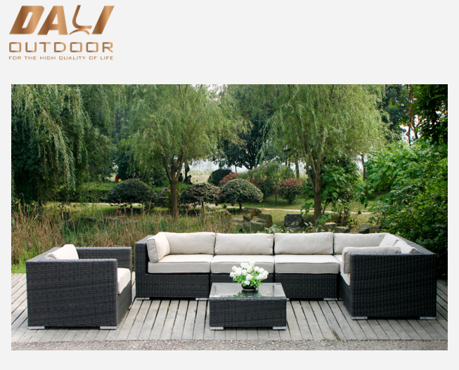 OEM-Garten-Rattan-Wettersofa-Set für den Außenbereich